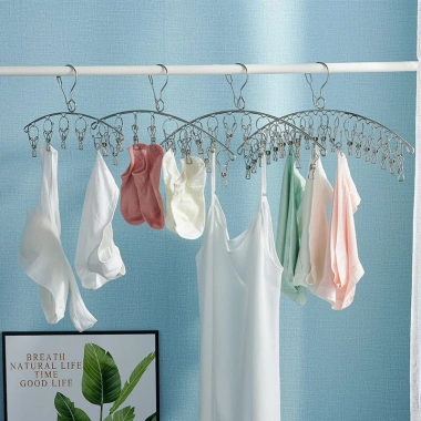 Móc Vuông Inox 4 ly – Treo Quần Áo Em Bé, Đồ Lót, Tất Vớ, Chống Trượt – 25k