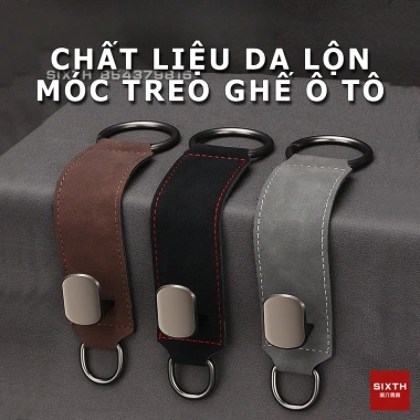 Móc Xe Ô Tô Đa Năng Kim Loại Siêu Chịu Lực 20kg - Móc Treo Đồ Ghế Mặt Sau Da Lộn
