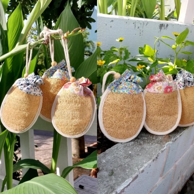 Mộc Xơ Túi Tạo Bọt Xà Phòng và Bông Tắm Xơ Mướp - Đánh Bay Bã Nhờn, Tẩy Tế Bào Chết, Giá 69.450₫