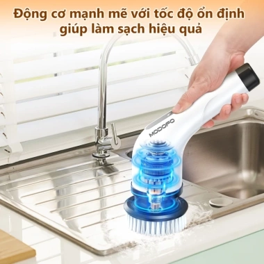 MODOFO Chổi Cọ Điện Không Dây 9 Đầu - Vệ Sinh Nhà Vệ Sinh, Bồn Cầu Đa Năng, Giá 100k
