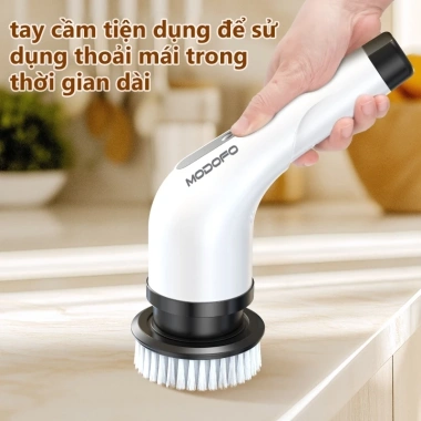 MODOFO Chổi Cọ Điện Không Dây 9 Đầu - Vệ Sinh Nhà Vệ Sinh, Bồn Cầu Đa Năng, Giá 100k