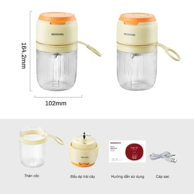 MODONG Máy Ép 400ml Không Dây - Xay, Lắc Cốc, Ép Trái Cây, Ăn Dặm Giá 226k