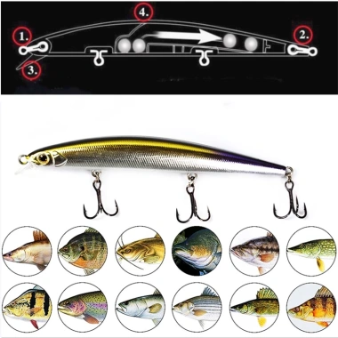 Mồi câu cá giả nhựa cứng 11.5cm 11g - Độ bền cao, hút cá mạnh, giá chỉ 52.635₫ 6