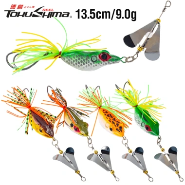Mồi câu cá Tokushima 3D hình ếch mềm 13.5cm 9g - Giá ưu đãi 27.499 VND