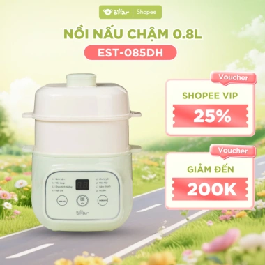 MỚI Nồi Nấu Chậm Bear EST-085DH 0.8L Chưng Yến Nấu Cháo Hầm Thủy Hấp Cho Bé