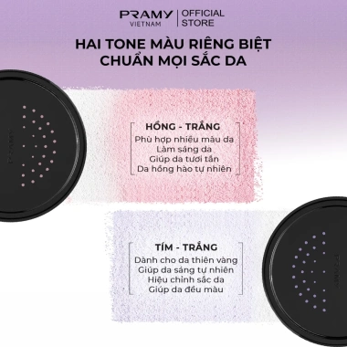 MỚI Phấn Phủ Hiệu Chỉnh Sắc Da Mỏng Mịn PRAMY XL Dual-Color Loose Powder 28g Giá chỉ 369.000 VND