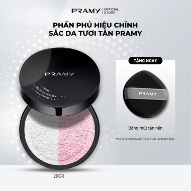 MỚI Phấn Phủ Hiệu Chỉnh Sắc Da Mỏng Mịn PRAMY XL Dual-Color Loose Powder 28g Giá chỉ 369.000 VND