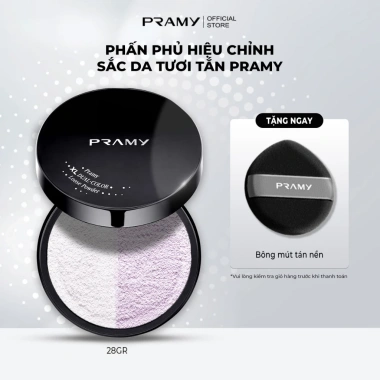 MỚI Phấn Phủ Hiệu Chỉnh Sắc Da Mỏng Mịn PRAMY XL Dual-Color Loose Powder 28g Giá chỉ 369.000 VND