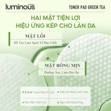 Mới ra mắt Toner Pad Colorkey Luminous - Dưỡng sáng, cấp ẩm, làm dịu da với tinh chất trà xanh và hoa sen - 308k 9