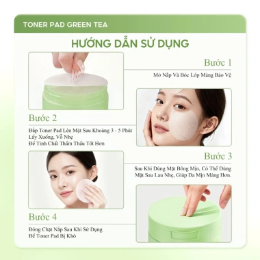 Mới ra mắt Toner Pad Colorkey Luminous - Dưỡng sáng, cấp ẩm, làm dịu da với tinh chất trà xanh và hoa sen - 308k 10