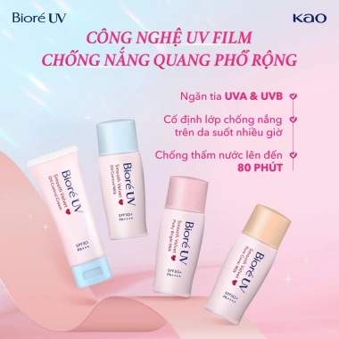 Mới Sữa Chống Nắng Biore UV Kiềm Dầu Màng Nhung SPF50+ PA++++ 30ml - Kiểm Soát Bóng Nhờn, Giá 108k