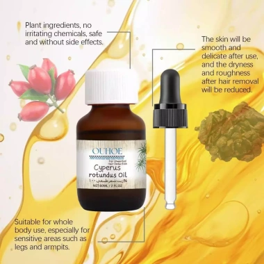 [MỚI] Tẩy lông dầu Cyperus OUHOE 60ml - Cyperus Rotundus, hiệu quả nhanh, không đau, giảm giá 22% 2