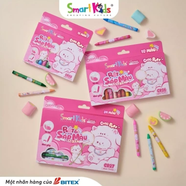 Mới Về Bút Sáp Màu Smartkids Coco Puff 12-24 Màu CR25/CR26/CR27 - Giá 17.500 Đ 4 Mới Về Bút Sáp Màu Smartkids Coco Puff 12-24 Màu CR25/CR26/CR27 - Giá 17.500 Đ 4