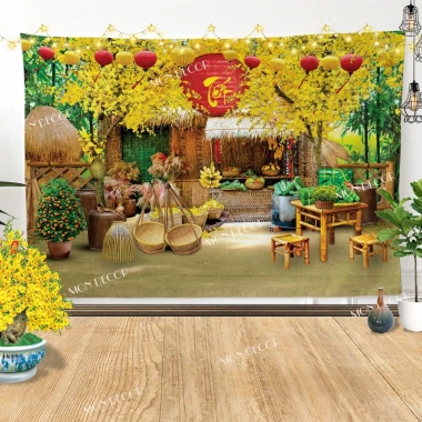 MON DECOR Phông Nền Vải Tết 2.026 2.15x1.5m 3D Siêu Thực Giá chỉ 228.800₫ 10