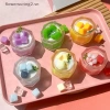 Món Tráng Miệng Dâu Ướt Sữa Lắc Bánh Nước Trà Sữa - Đồ chơi mềm TPR bé gái, quà tặng flower 5