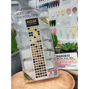 Móng giả HSM vuông nhám sần loại 1 chính hãng - bền, tự nhiên, giá chỉ 90.000đ