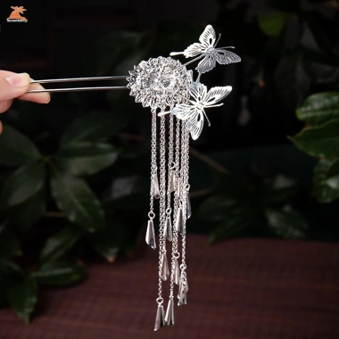 Mông hình chữ U Trung Quốc tóc dính kim loại bền - viền tóc đũa sườn xám cho áo quần Miao 3 Mông hình chữ U Trung Quốc tóc dính kim loại bền - viền tóc đũa sườn xám cho áo quần Miao 3