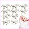 Móng Tay 3D 10 Miếng Hình Ngựa Kim Loại - Đẹp Quyến Rũ Cho Bé Gái, Thanh Niên, Salon - Giá 33.000đ