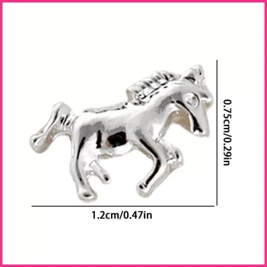Móng Tay 3D 10 Miếng Hình Ngựa Kim Loại - Đẹp Quyến Rũ Cho Bé Gái, Thanh Niên, Salon - Giá 33.000đ