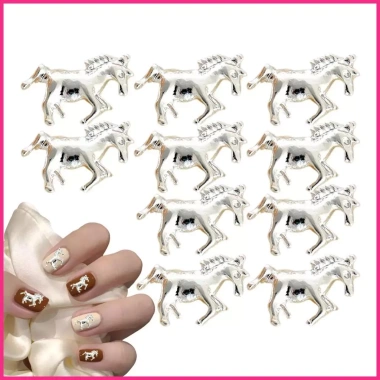 Móng Tay 3D 10 Miếng Hình Ngựa Kim Loại - Đẹp Quyến Rũ Cho Bé Gái, Thanh Niên, Salon - Giá 33.000đ 7 Móng Tay 3D 10 Miếng Hình Ngựa Kim Loại - Đẹp Quyến Rũ Cho Bé Gái, Thanh Niên, Salon - Giá 33.000đ 7