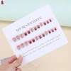 Móng tay giả đỏ anh đào họa bướm bền, không bao giờ chia, thoải mái sân khấu 4