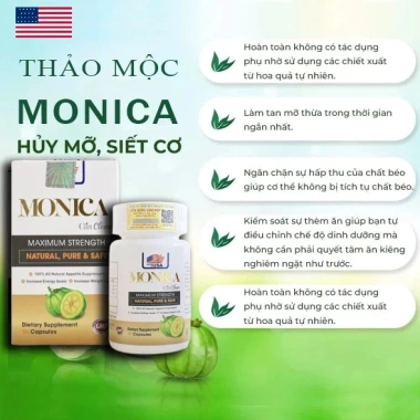 Monica Thực Phẩm Chức Năng Giảm Cân - Giảm Mỡ, Thanh Lọc, Giá 235.000 VNĐ