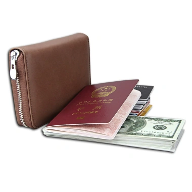 MONICOO Da Thật Organ Đựng Thẻ RFID Chống Từ Hàng Đôi Nam Nữ Khe Cắm Tiền 2