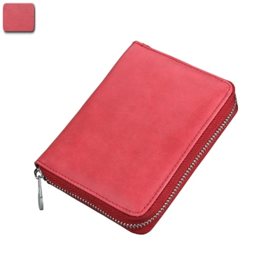 MONICOO Da Thật Organ Đựng Thẻ RFID Chống Từ Hàng Đôi Nam Nữ Khe Cắm Tiền 11