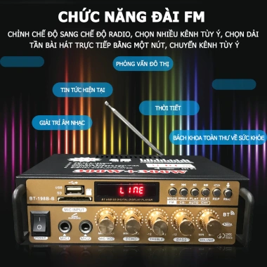 MONQIQI Amply Mini Karaoke BT198B-B KAW KAL-800 Bluetooth 5.0 189k Giảm Giá 3