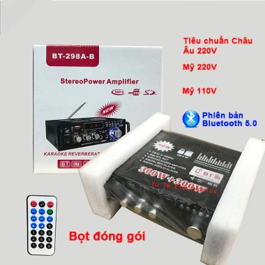 MONQIQI Amply Mini Karaoke BT198B-B KAW KAL-800 Bluetooth 5.0 189k Giảm Giá 9