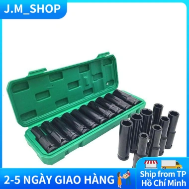 MONQIQI Bộ 10 đầu khẩu cho máy siết bulong 1/2‑8‑24mm – Giá 110.000₫ (133.100₫) 2