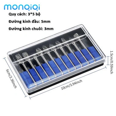 MONQIQI Bộ 10 Mũi Mài Khắc Hợp Kim Gỗ Lũa Cán 3mm - Giá chỉ 170.000 VNĐ MONQIQI Bộ 10 Mũi Mài Khắc Hợp Kim Gỗ Lũa Cán 3mm - Giá chỉ 170.000 VNĐ