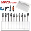 MONQIQI Bộ 10 Mũi Mài Khắc Hợp Kim Gỗ Lũa Cán 3mm - Giá chỉ 170.000 VNĐ 3