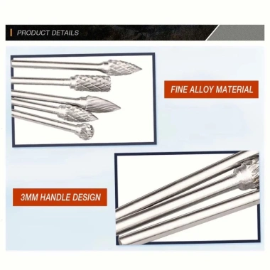 MONQIQI Bộ 10 Mũi Mài Khắc Hợp Kim Gỗ Lũa Cán 3mm - Giá chỉ 170.000 VNĐ 9 MONQIQI Bộ 10 Mũi Mài Khắc Hợp Kim Gỗ Lũa Cán 3mm - Giá chỉ 170.000 VNĐ 9