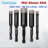 MONQIQI Bộ 4 mũi khoan kính phi 6 8 10 12 chuôi lục giác, phủ kim cương - khoan gạch, đá, thủy tinh