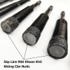 MONQIQI Bộ 4 mũi khoan kính phi 6 8 10 12 chuôi lục giác, phủ kim cương - khoan gạch, đá, thủy tinh 4