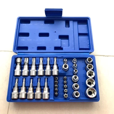 MONQIQI bộ khẩu tuýp E và đầu lục giác hoa thị 34 chi tiết, tặng đầu chuyển 1/2-3/8 - Giá ưu đãi 155.820₫ 3