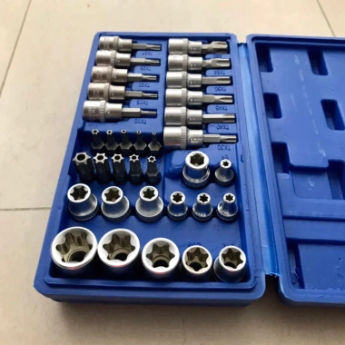 MONQIQI bộ khẩu tuýp E và đầu lục giác hoa thị 34 chi tiết, tặng đầu chuyển 1/2-3/8 - Giá ưu đãi 155.820₫ 4