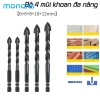 MONQIQI Bộ mũi khoan đa năng chân tam giác – Sắt, gạch, đá, giá tốt