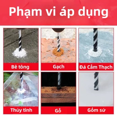 MONQIQI Bộ mũi khoan đa năng chân tam giác – Sắt, gạch, đá, giá tốt 8 MONQIQI Bộ mũi khoan đa năng chân tam giác – Sắt, gạch, đá, giá tốt 8