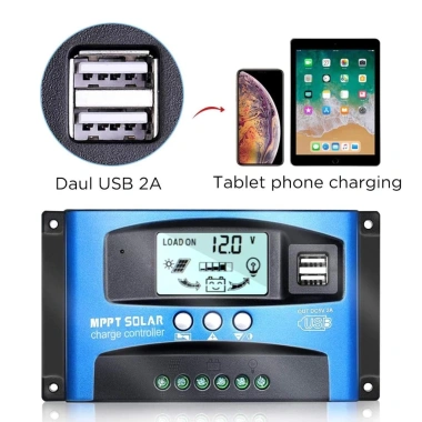 MONQIQI Bộ sạc tự động 12V/24V 40A-100A Bảng điều khiển Năng lượng mặt trời Giá giảm 195.000₫ 7