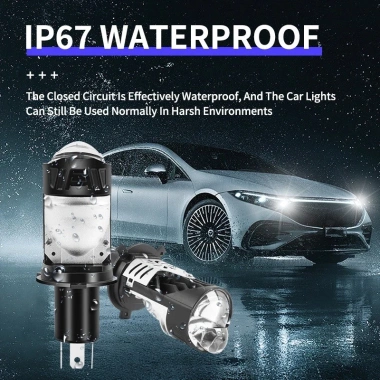 MONQIQI Bóng pha LED ô tô, xe máy V50 Cải tiến V22 Ultra 65W Siêu sáng H4 2