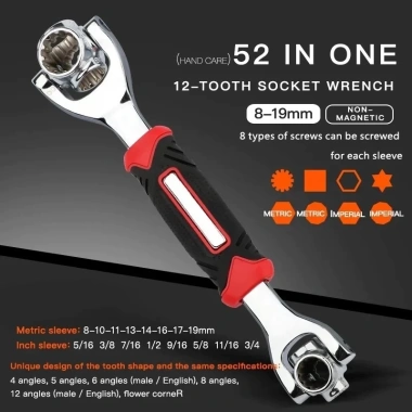 MONQIQI Cờ lê đa năng 8-19mm thép cao cấp, xoay 360 độ 52 trong 1, chỉ 50.000 VND 2