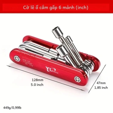 MONQIQI Di Động 6 Inch Gấp Ổ Cắm Cờ Lê Combo Dụng Cụ Thép Crom‑Vanadi Ngoài Trời 4