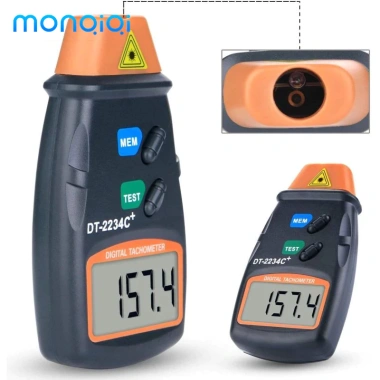 MONQIQI DT2.234C+ Đo tốc độ vòng quay laser không tiếp xúc, LCD, pin, giá 198k