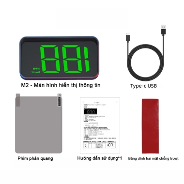 MONQIQI Hub cắm thêm hiển thị thông tin kính chắn gió M8 ô tô, tốc độ - 125k 12