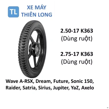 MONQIQI Lốp vỏ gai ô tô 2.50-17 & 2.75-17 K363 Wave Dream Sirius - Giá 396.704₫ 2