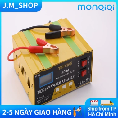 Monqiqi Máy sạc ắc quy 12V-24V 3-200AH, 168 chế độ, giá chỉ 230.000 VND - Đa năng, nhanh chóng 4