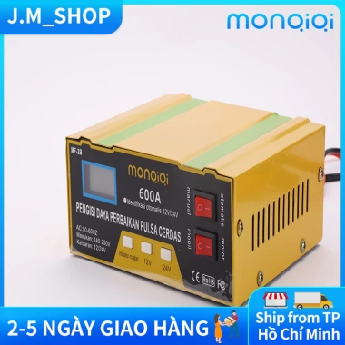 Monqiqi Máy sạc ắc quy 12V-24V 3-200AH, 168 chế độ, giá chỉ 230.000 VND - Đa năng, nhanh chóng 5