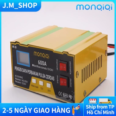 Monqiqi Máy sạc ắc quy 12V-24V 3-200AH, 168 chế độ, giá chỉ 230.000 VND - Đa năng, nhanh chóng 7